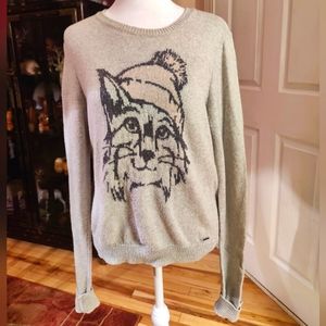 Hollister Kitty/Bobcat in a Beanie Sweater